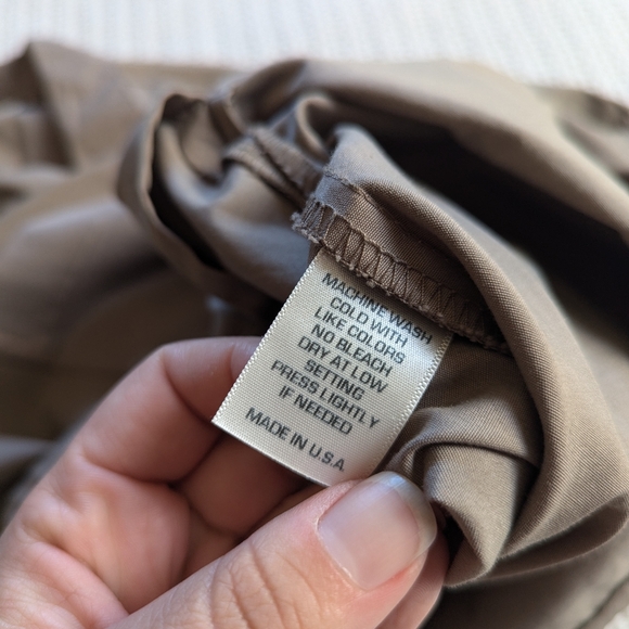 Eleven Stitch Design Top Brown Tunic Oversized Small Button Up 3/4 Sleeve USA - Picture 7 of 11